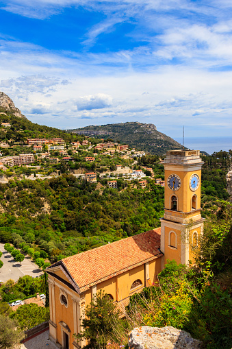 Church of Our Lady Assumption (Notre Dame de l'Assomption) in the medieval village of Eze, French Riviera, France