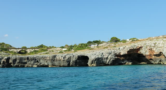 Scenic Rocky South Coast With Caves of Puglia