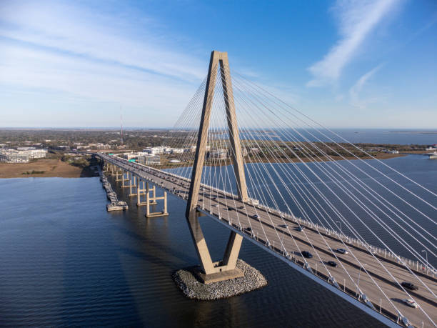 istock Arthur Ravenel Jr Bridge Aerial View 2148302283