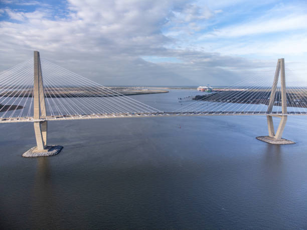 istock Arthur Ravenel Jr Bridge Aerial View 2148302284