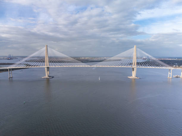 istock Arthur Ravenel Jr Bridge Aerial View 2148302285