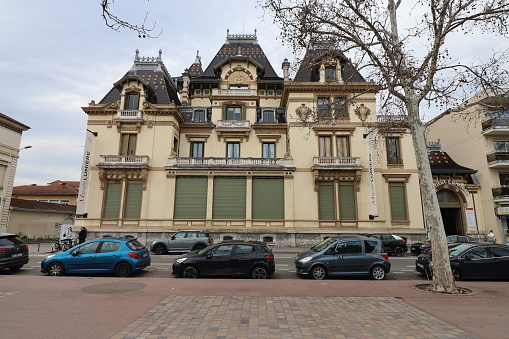 The Lumiere museum, exterior view, city of Lyon, Rhône department, France