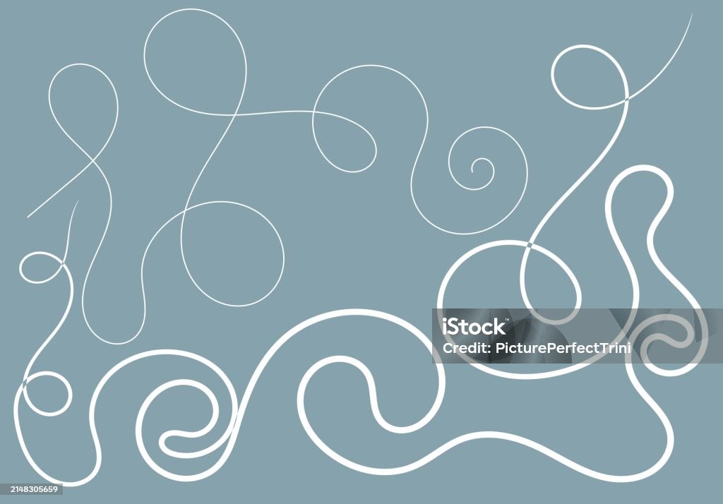 Curly String Background Fancy Curly Background Design Stock Illustration - Download Image Now ...