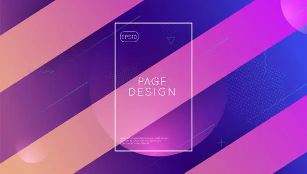 Vector illustration of Summer Pattern. Light Vector Design. Blue Modern Background. Music Concept. Tech Horizontal Template. Corporate Ui. House Landing Page. Purple Summer Pattern