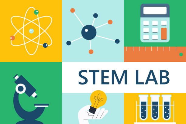 ilustrações de stock, clip art, desenhos animados e ícones de stem lab_01 - stem assunto