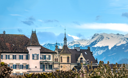 The old city center of Rapperswil, St. Gallen, Switzerland