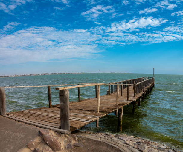 Old dock in the waterfront of Walvis Bay, Namibia