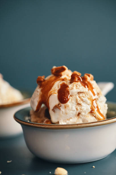 istock Caramel Ice Cream with Topping 2148310216
