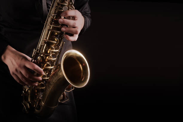 istock Saxophone Player Saxophonist playing jazz music 2148311469