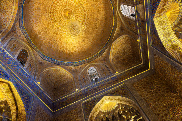istock Decorated dome and niches, interior of Gur-e-Amir mausoleum 2148314423