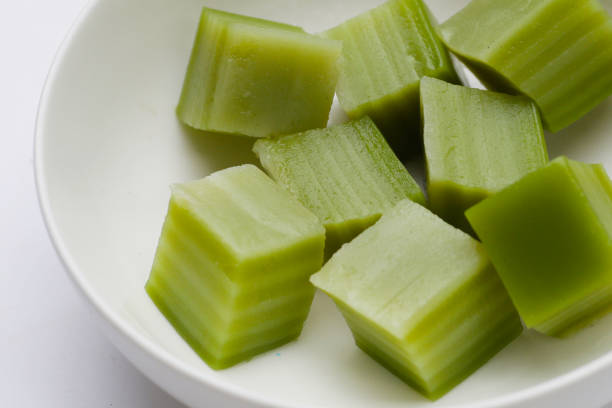 istock Steamed pandan layer cake. Thai Desserts. 2148320660