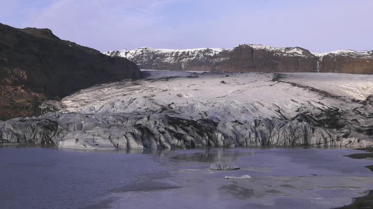 Solheimajokull Glacier in early Spring. Southern Iceland. 2024