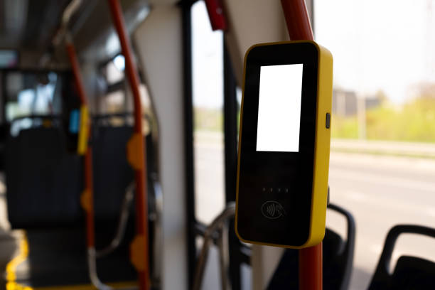 istock Validator for paying for travel in modern public transport 2148323538