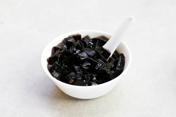 istock Grass jelly, herbal dessert. Mesona chinensis 2148324467