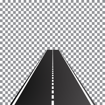 Vector illustration of road with transparency background