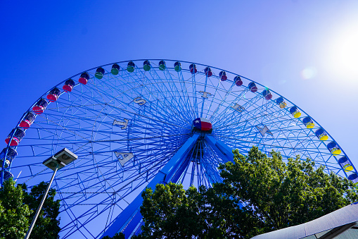 Dallas, TX, USA - October 20, 2023:The Texas Star Ferris wheel at the State Fair of Texas