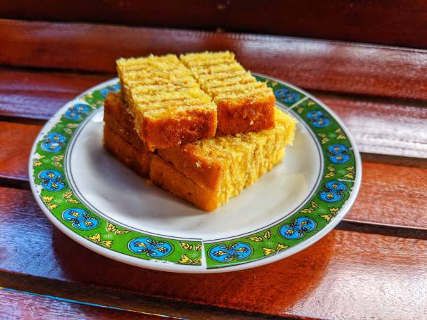 istock Slices of legit layer cake served 2148328907