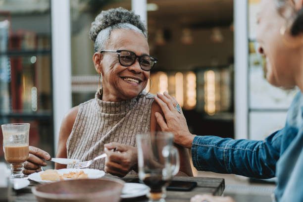 istock Two senior friends at the coffee 2148331794