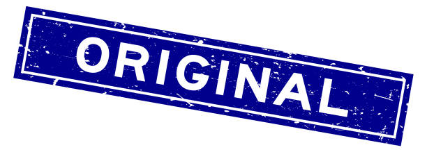 istock Grunge blue original word square rubber seal stamp on white background 2148336127