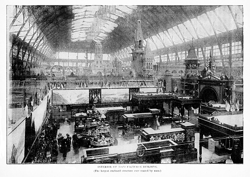 The Manufacturer Building at the  Columbian Exposition, Chicago, USA, 1893,  