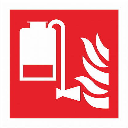 ISO 7010 Registered safety signs - Fire equipment & fire action signs - Portable foam applicator unit