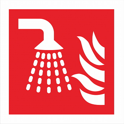 ISO 7010 Registered safety signs - Fire equipment & fire action signs - Water fog applicator