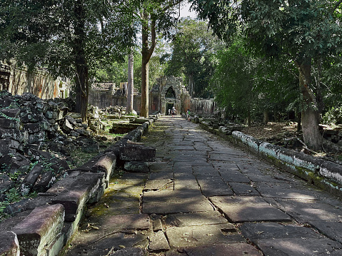 Journeying Through Prasat Preah Khan's Hallowed Halls in Angkor Wat, Siem Reap, Cambodia