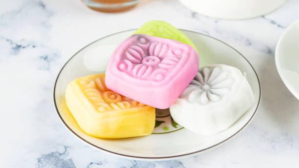 istock Colorful mooncakes, sweet and delicious. 2148343638