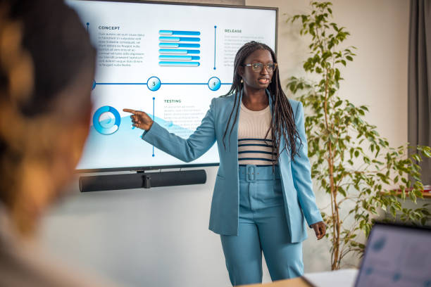 istock Professional Presentation by a Black Businesswoman 2148345178