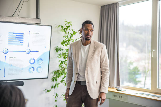istock Professional Presentation by Black Businessman 2148345180