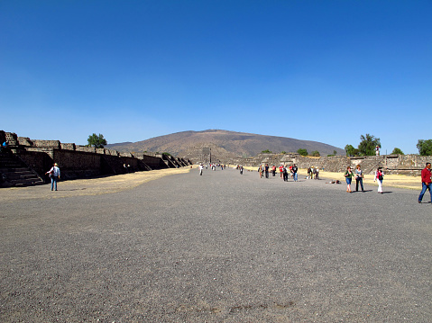 Teotihuacan, Mexico - 02 Mar 2011: Ancient ruins of Aztecs, Teotihuacan, Mexico
