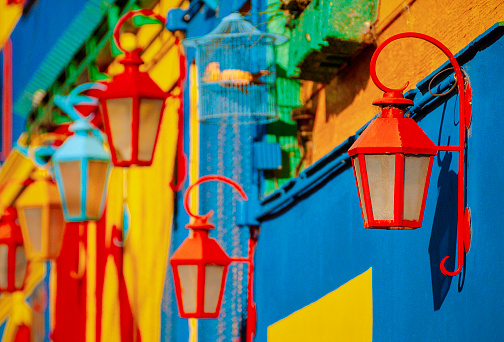 Vibrant Mosaic: Caminito Street, La Boca's Colorful Icon, Awaits with its Kaleidoscope of Hues and Tango Rhythms, Echoing the Spirit of Argentina's Rich Cultural Tapestry Against the Quaint Backdrop of Buenos Aires' Beloved Neighborhood.