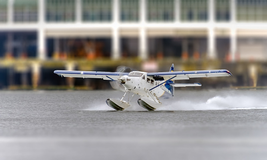 Vancouver, British Columbia, Canada. Apr 11, 2024. A Seair Seaplane Flight from Vancouver Harbour.