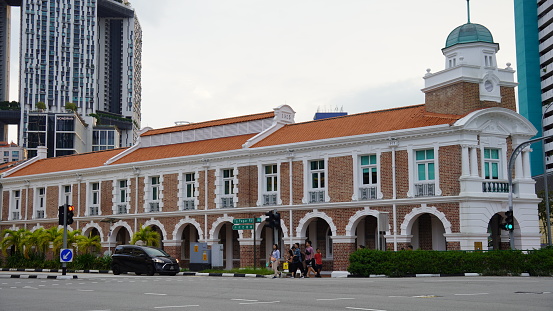 Singapore, April 7, 2024\n\nExperience the charming view of Jinrikisha Station building at 1 Neil Rd, #01-01, a historical landmark blending heritage and modernity in Singapore's vibrant cityscape.