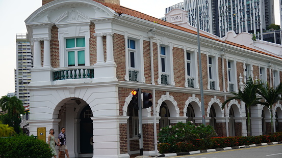 Singapore, April 7, 2024\n\nExperience the charming view of Jinrikisha Station building at 1 Neil Rd, #01-01, a historical landmark blending heritage and modernity in Singapore's vibrant cityscape.