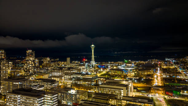 istock Seattle city skyline night view 2148352583