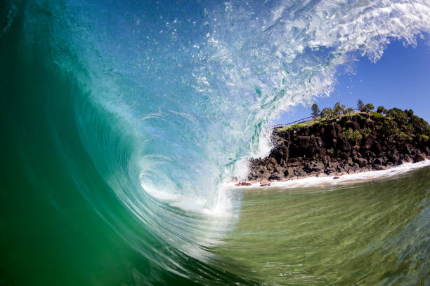 istock Perfect curling wave breaking on Australian beach 2148355884