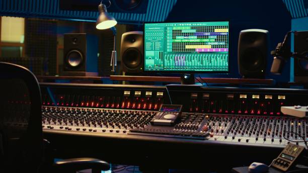 istock Empty control room professional studio used in music recording industry 2148355928