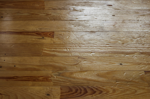 Wooden floor pine wood parquet. Perspective. Background