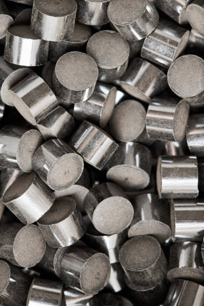 istock Zinc oxide chromium copper catalyst cylinder pellet form shape methanol synthesis industrial petrochemical background, selected focus close up macro vertical shot. 2148360269