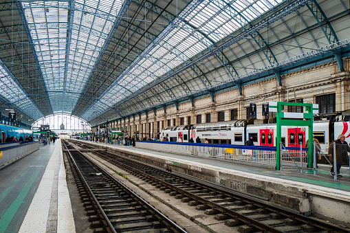 Bordeaux, France - April 9th, 2024: Train station Bordeaux-Saint-Jean