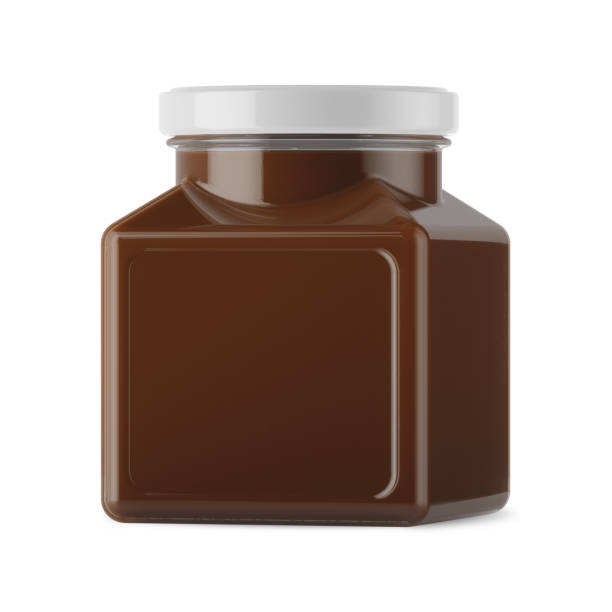 istock Glass Jar Chocolate Mockup 3D Rendering on Isolated Background 2148360961
