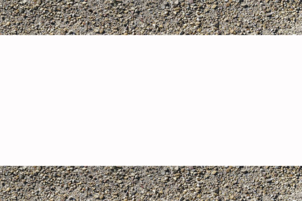 white background with gravel on the top and bottom margins