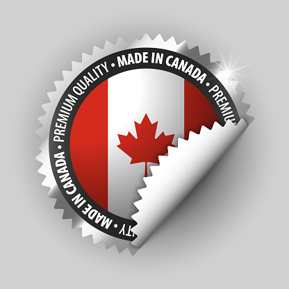 Made in Canada graphic and label. Some elements of impact for the use you want to make of it.