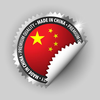 Made in China graphic and label. Some elements of impact for the use you want to make of it.