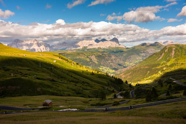 istock Mountain landscape in Dolomite alps, Italy, in summer with clouds 2148362262