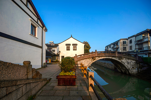 Architecture and sightseeing in Luzhi, jiangsu province