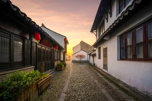 Architecture and sightseeing in Luzhi, jiangsu province
