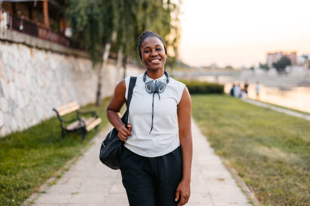 istock Young Female Jogger On The Quayside 2148366823