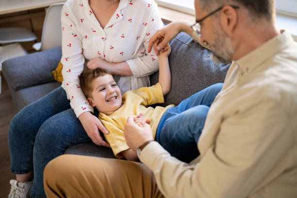 istock Happy family at home 2148368008
